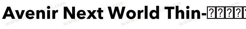 Avenir Next World Thin字体转换